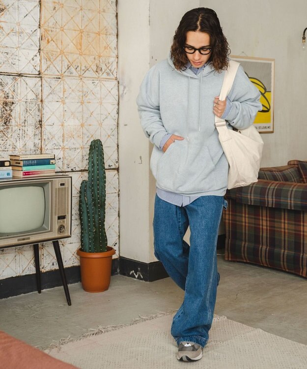 WEGO 【ユニセックス着用ITEM/MLXLサイズ展開/新色追加/裏起毛】スウェットプルパーカー 杢グレー