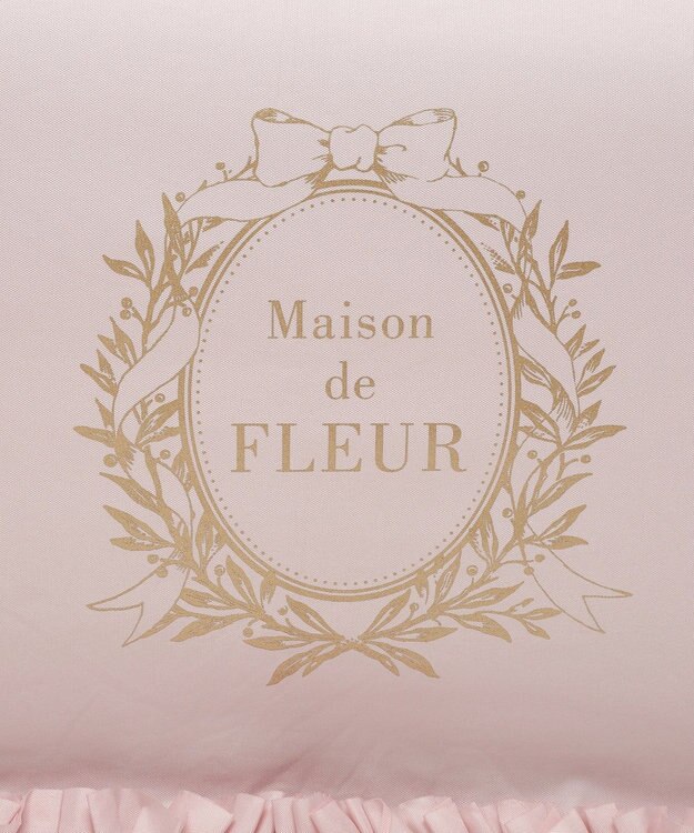 Maison de FLEUR 《晴雨兼用》遮光&UV CUT フリル折りたたみ傘 Pink