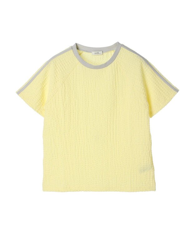 earth music&ecology ラインジャガードプルオーバー Yellow