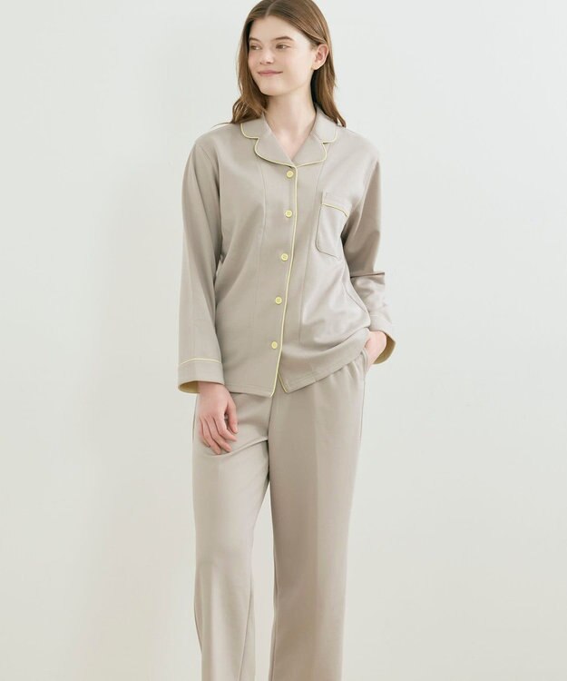 une nana cool 【綿混】接結パシャマ グレー