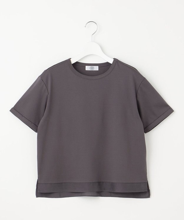 J.PRESS LADIES L 【接触冷感】コットンスムース カフス袖 カットソー スレート系