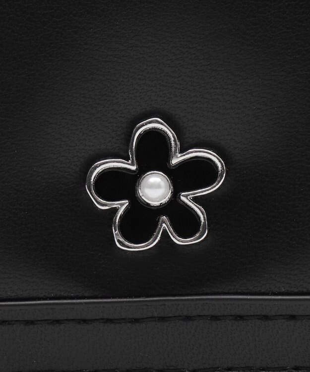 WEGO フラワーガマ口ウォレット ブラック