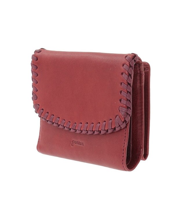 genten ウールシープソフト 二つ折り財布 ワイン