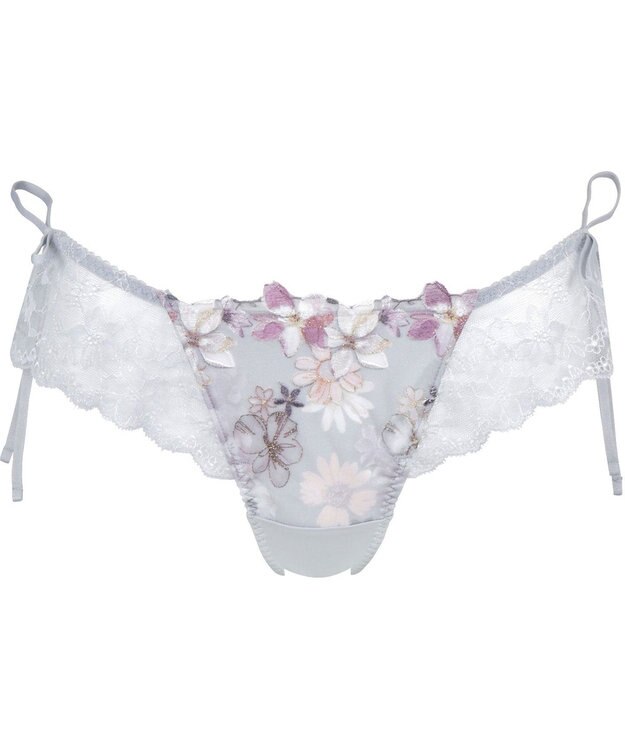 WACOAL Tバック ショーツ 【重力に負けないバストケアBra】 はきこみ丈あさめ BRB414とペア レディース PRA414 /ワコール チャコールグレー