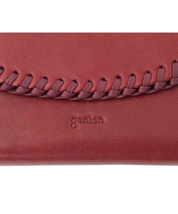 genten ウールシープソフト 二つ折り財布 ワイン