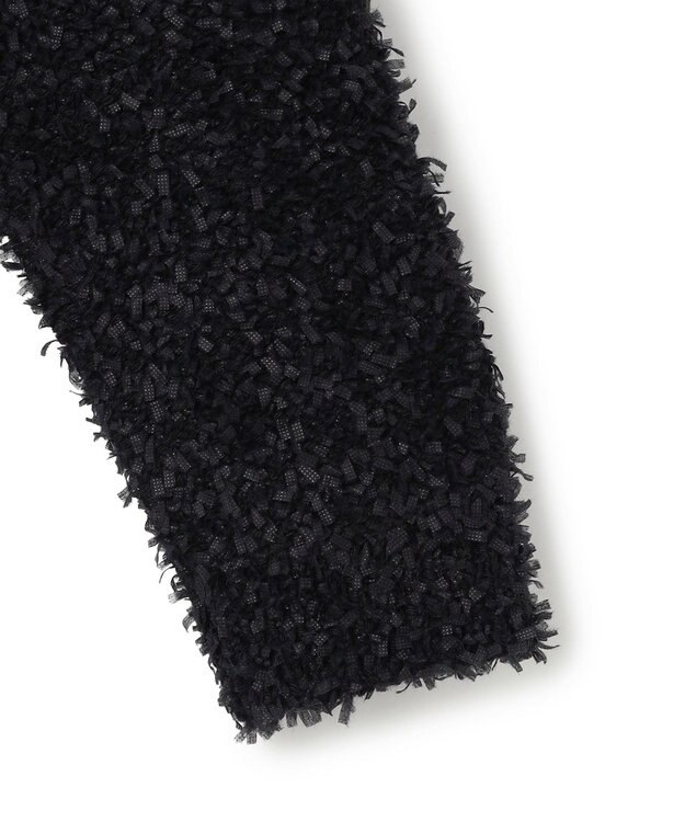 23区 【GOLD LABEL】リボンモールツイード ニットカーディガン ブラック系