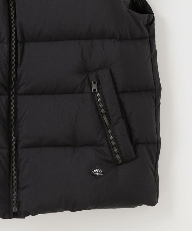 JOSEPH ABBOUD MOUNTAIN 【サステナブル/軽量/8ポケット/JAPANファブリック】ライトナイロンワッシャー アウトドアダウンベスト ブラック系