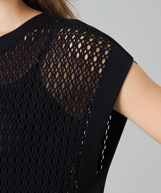 Chacott Chacott BALANCE【ノーソイングニット】メッシュニットワンピース ブラック