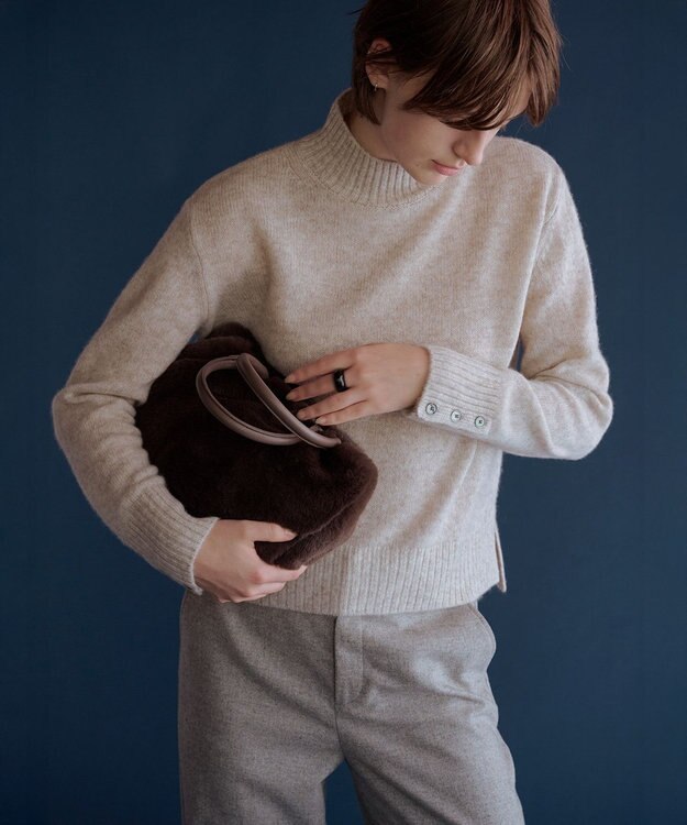 J.PRESS LADIES 【2way】エコファー バッグ ブラウン系