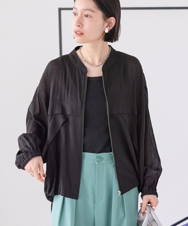 AMERICAN HOLIC 接触冷感シアースポーティーブルゾン Black