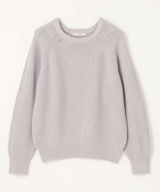 ANY 【洗濯機可/UVカット/アンチピリング】コットンメッシュニット グレー