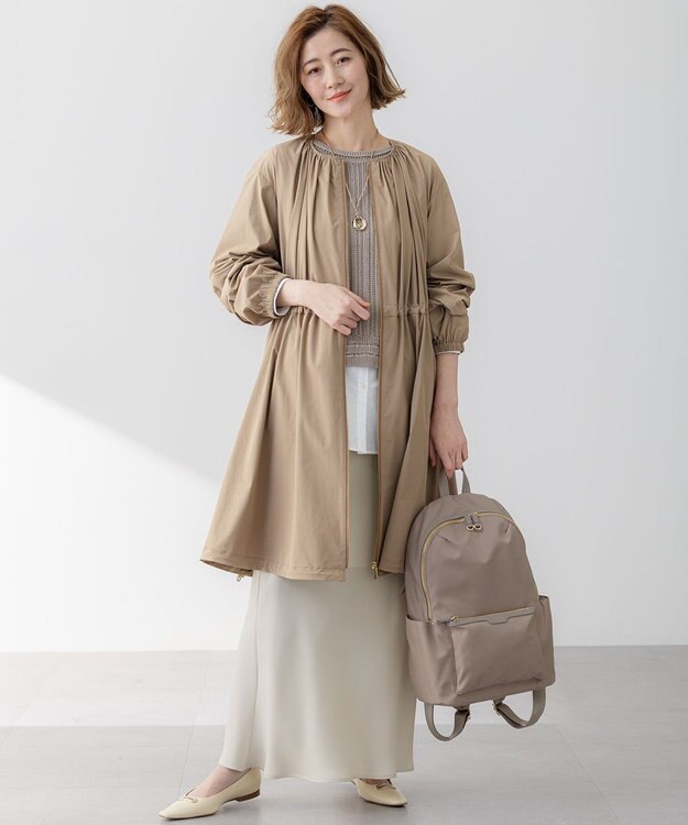 23区 【洗える】コットンギマ ストライプ ニット ブラウン系