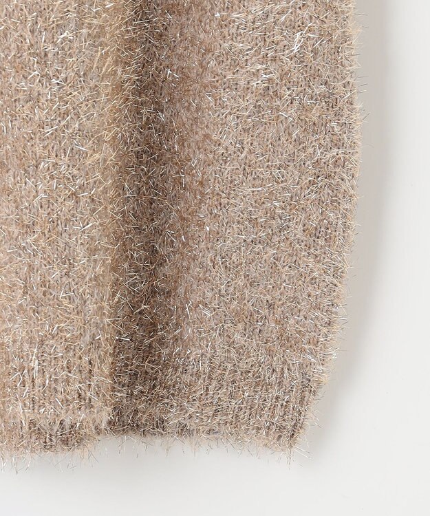 自由区 L 【洗える】フェザーラメ ベスト モカ