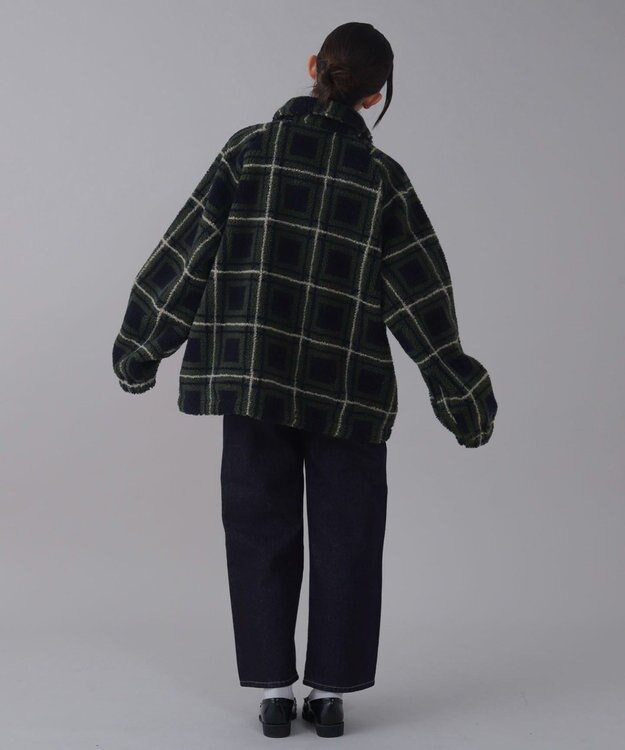 WEGO 【ユニセックス着用ITEM】ボアチェックブルゾン 柄1