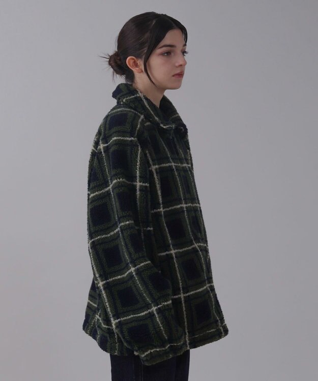 WEGO 【ユニセックス着用ITEM】ボアチェックブルゾン 柄1