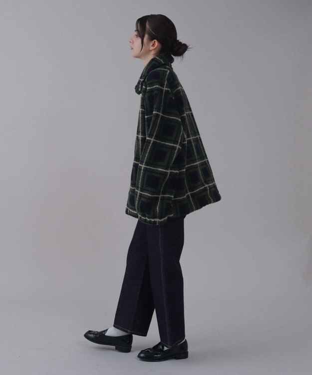 WEGO 【ユニセックス着用ITEM】ボアチェックブルゾン 柄1
