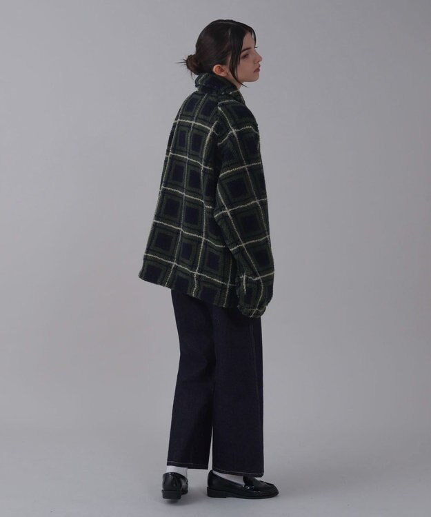 WEGO 【ユニセックス着用ITEM】ボアチェックブルゾン 柄1