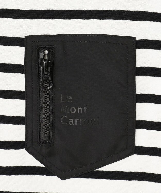 SHARE PARK LADIES 【KIDS】ボートネックボーダーＴシャツ オフ×ブラックボーダー