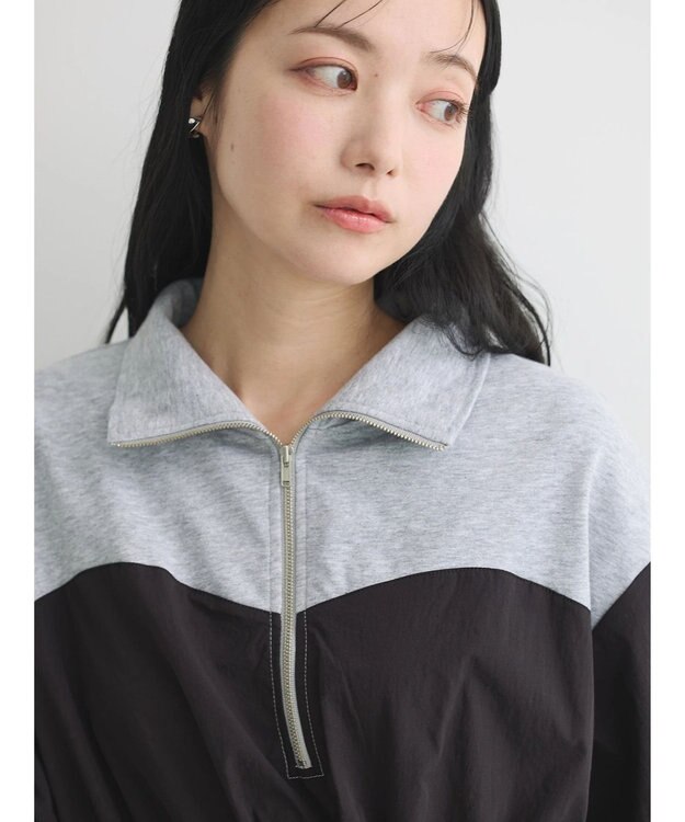 earth music&ecology ハーフＺＩＰミニワンピース Black