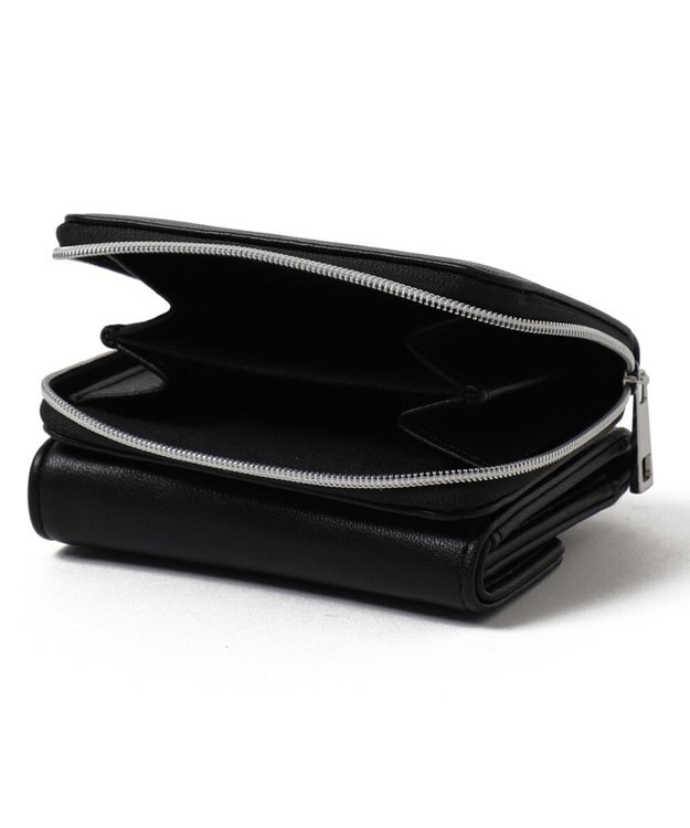 WEGO メタルリボンレターフラップウォレット ブラック