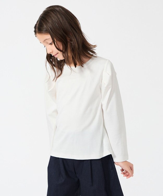 UNFILO 【110-150cm】タックスリーブTシャツ オフ