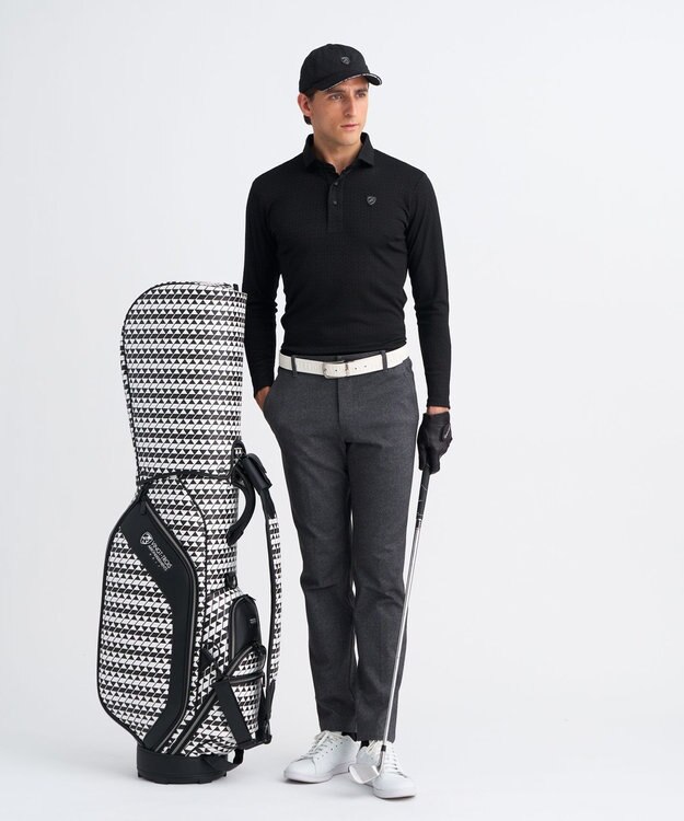 23区GOLF 【UNISEX】フラッグ総柄キャディバッグ　他と被らないデザイン ブラック系5