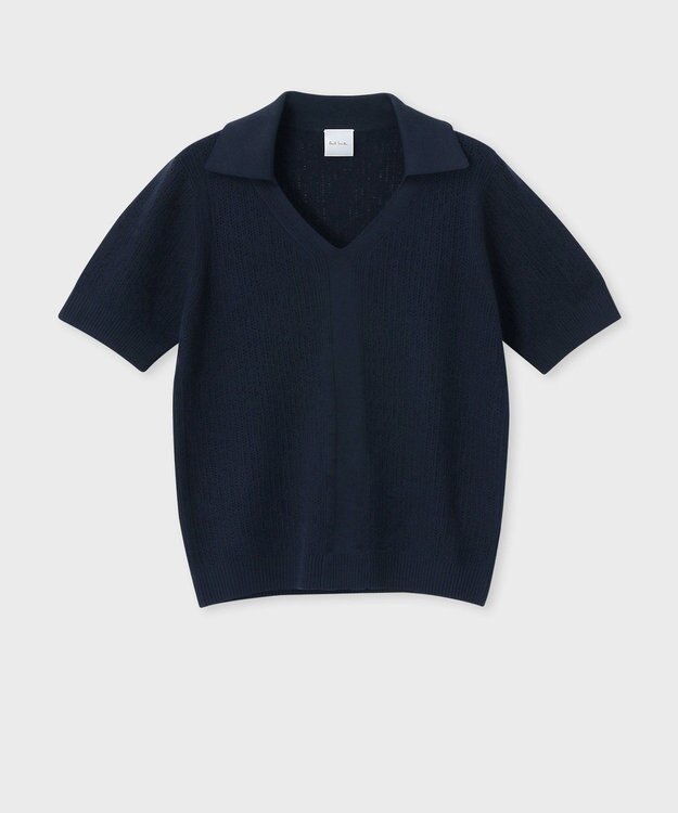 Paul Smith 【洗える】アイレット スキッパー ニット ネイビー