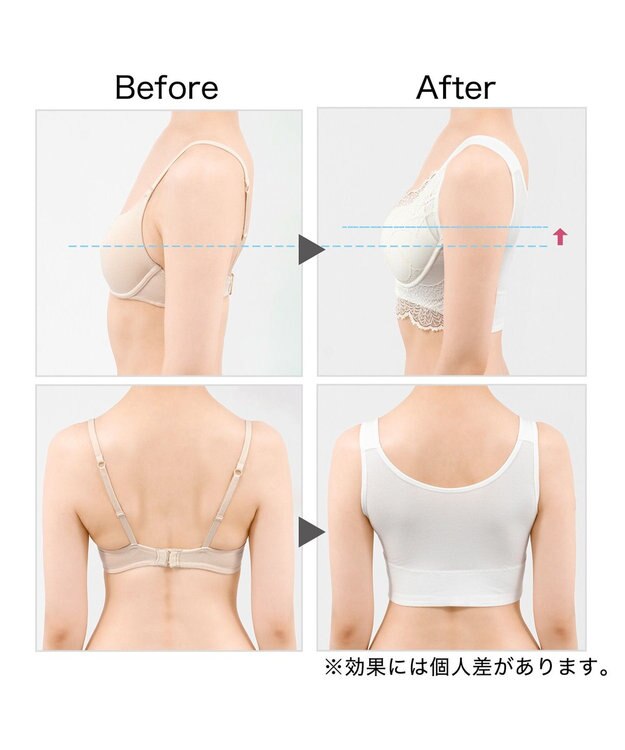 BRADELIS New York 【BRADELIS Me / ノンワイヤー・バストアップ】レーシィオールインワンブラ 日中も就寝時も快適に補正するブラ ブラック