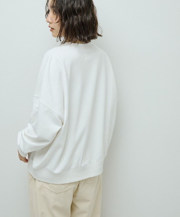 Green Parks オーバーサイズロゴ裏毛プルオーバー Off White