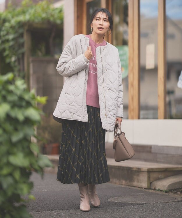 ANY 【蓄熱保温/撥水/洗濯機可能】撥水ウォームキルトブルゾン エクリュ