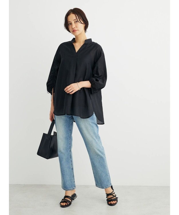 Green Parks ・ＥＬＥＮＣＡＲＥ　ＤＵＥ　ドロストスリーブチュニック Black