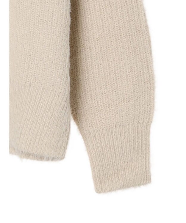 Green Parks フェザーＶネックニットプルオーバー Ecru