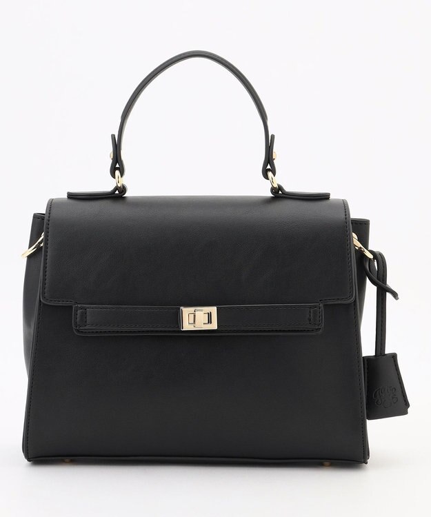 J.PRESS LADIES 【2way】フラップノーブル バッグ ブラック系