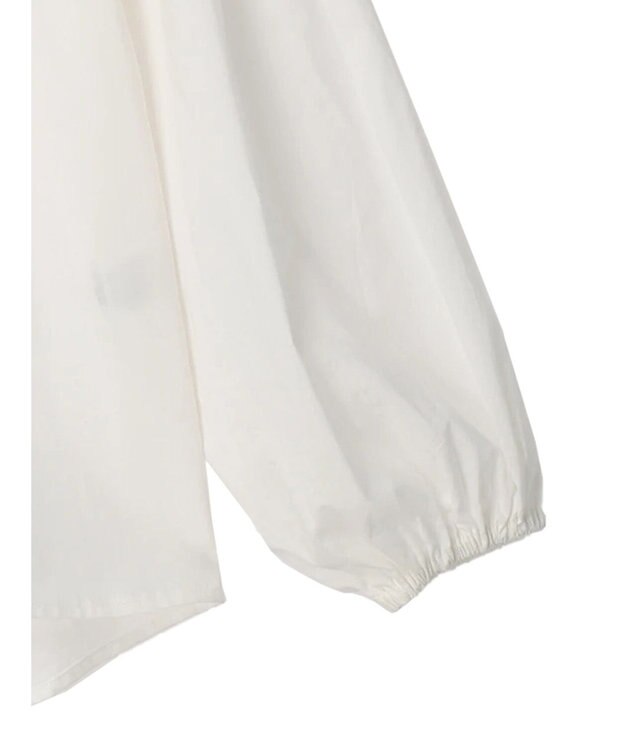 CRAFT STANDARD BOUTIQUE パールボタンピコフリルブラウス Off White