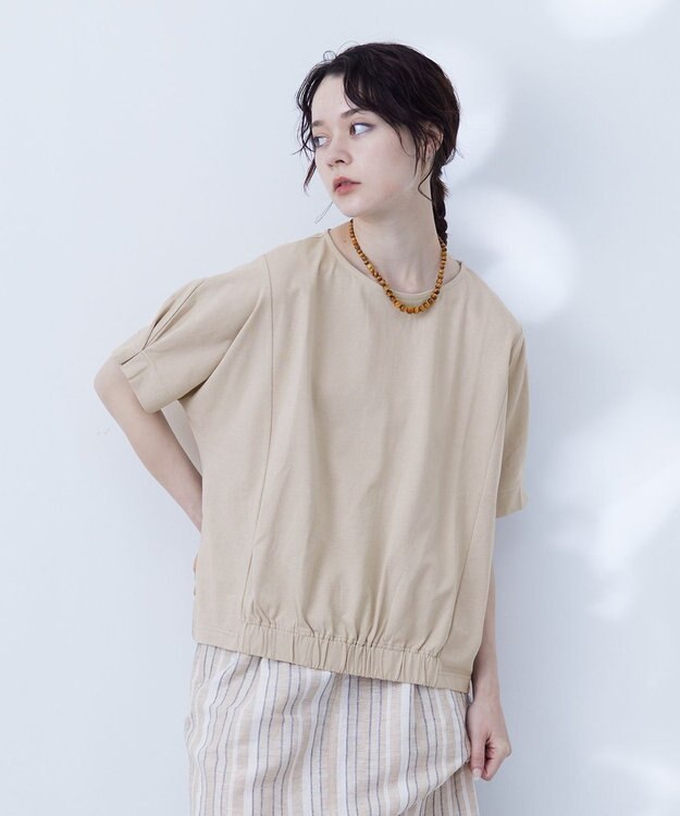 J.PRESS YORK STREET 【WOMEN】ドルマンスリーブ プルオーバー ベージュ系