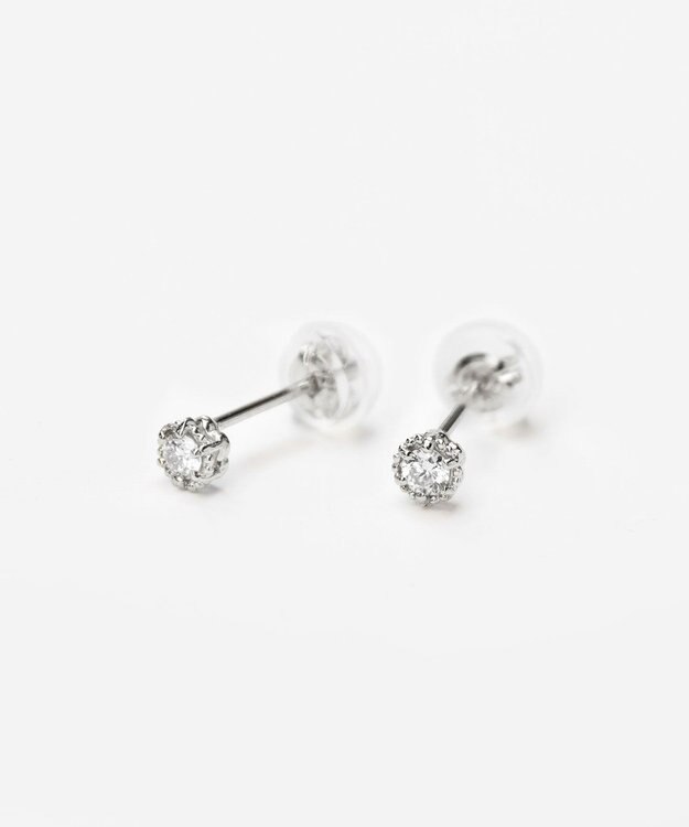 TOCCA 【WEB限定】FLORA PLATINUM DIAMOND PIERCED EARRINGS プラチナ ダイヤモンド ピアス プラチナ
