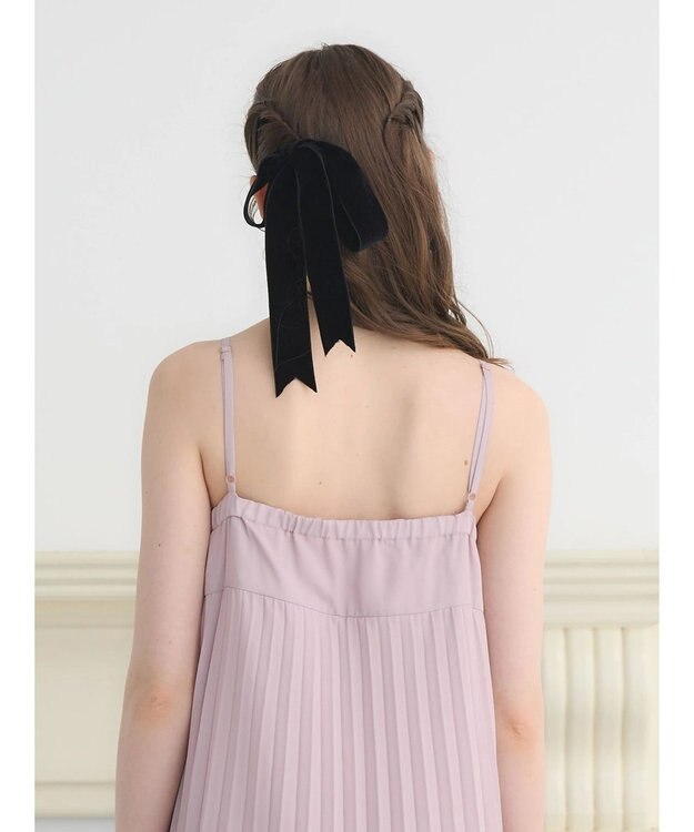 earth music&ecology ＳＥＴ２点　オーガンジー刺繍＋プリーツワンピース Pink