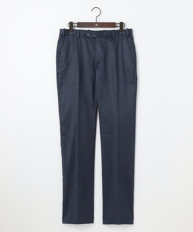 JOSEPH ABBOUD 【ストレッチ/スウェードタッチ/JAPANファブリック】コマ スウェード パンツ ネイビー系