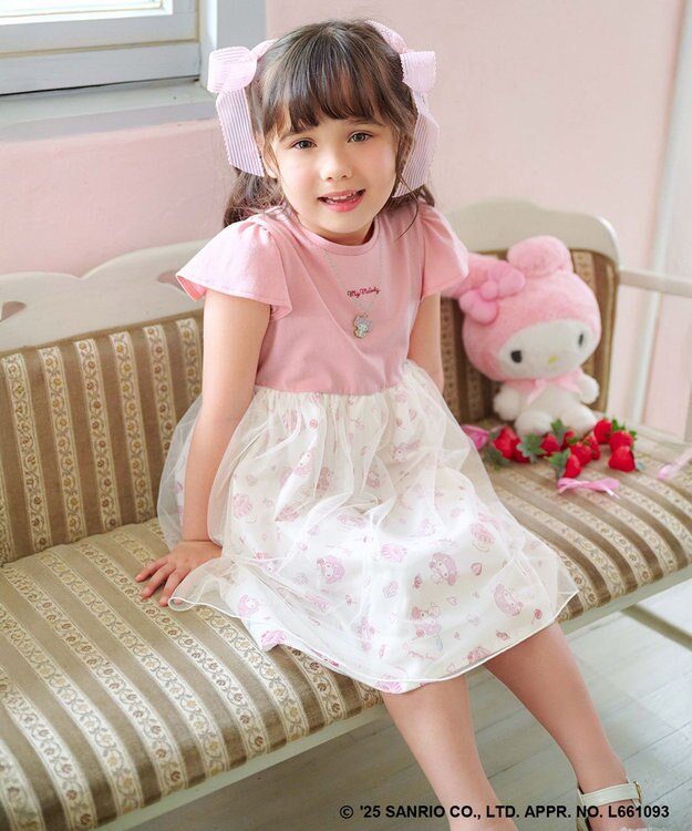ANY KIDS 【any FAM ×サンリオキャラクターズ】ネックレス風 ワンピース マイメロディ×ピンク