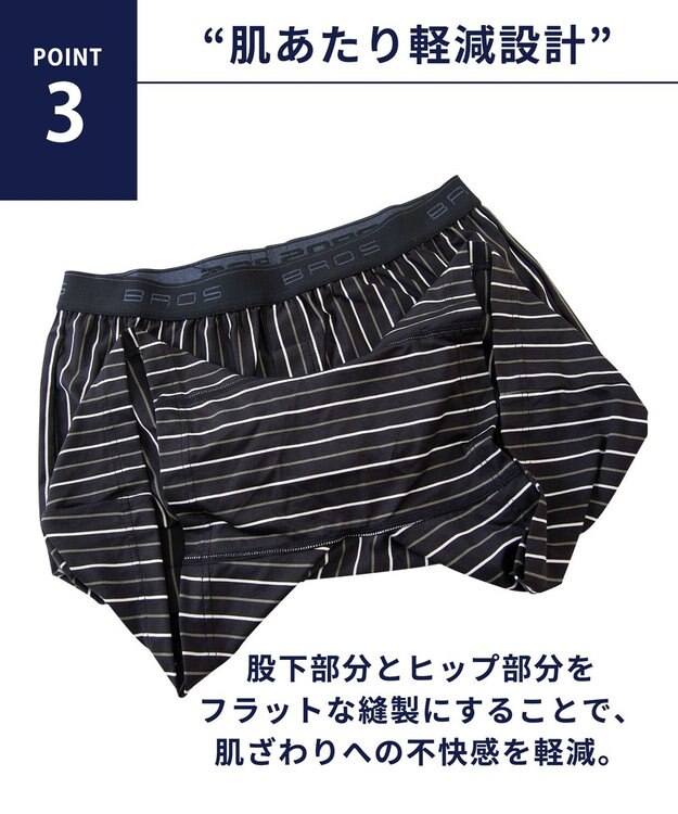 WACOAL MEN トランクス しめつけすぎずダブつかない ストレッチ素材 前開き 下着 メンズ GT4111 /ブロス バイ ワコールメン ブラック