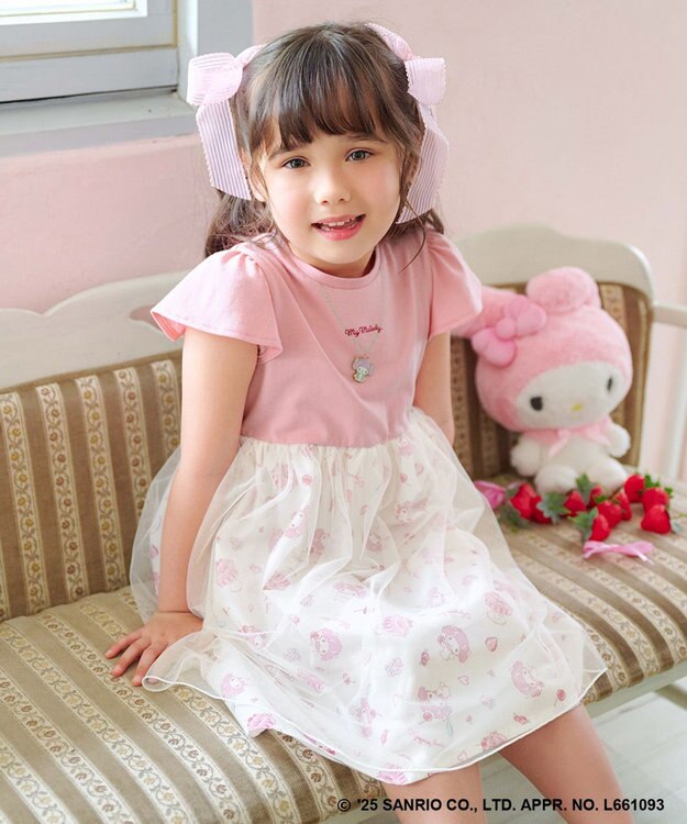 ANY KIDS 【any FAM ×サンリオキャラクターズ】ネックレス風 ワンピース マイメロディ×ピンク