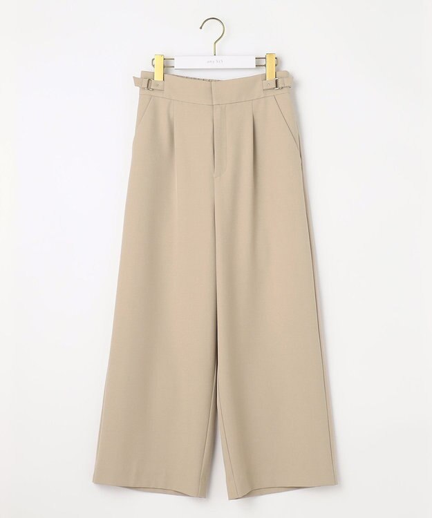 ANY SIS 【洗える】ベルトポイントワイド パンツ ベージュ