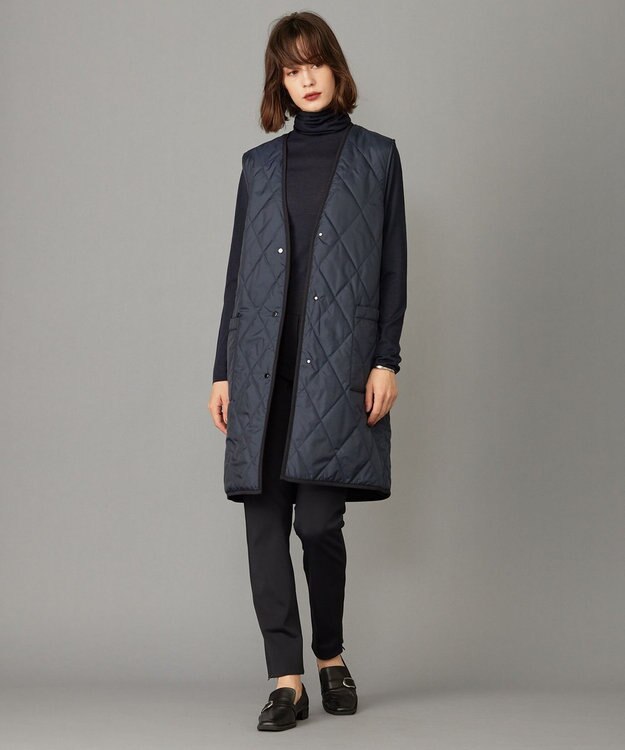 ICB 【洗える】テックストレッチ レギンスパンツ ブラック系