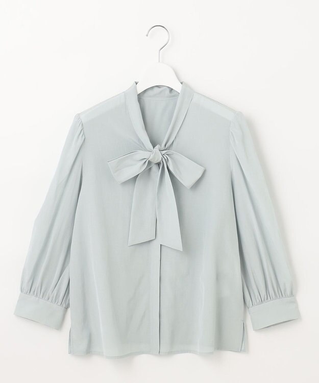 自由区 L 【洗える】TACブライトローン ブラウス 黄緑系