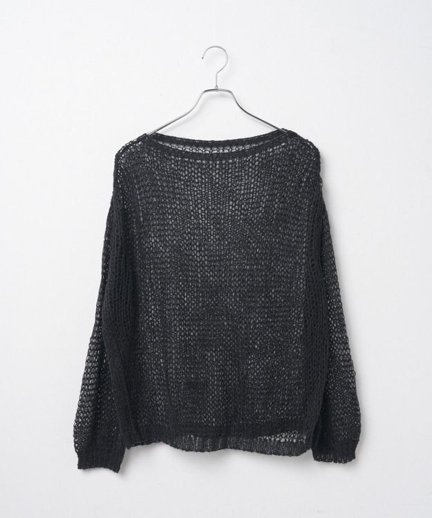 WEGO モヘアライクニットプルオーバー ブラック