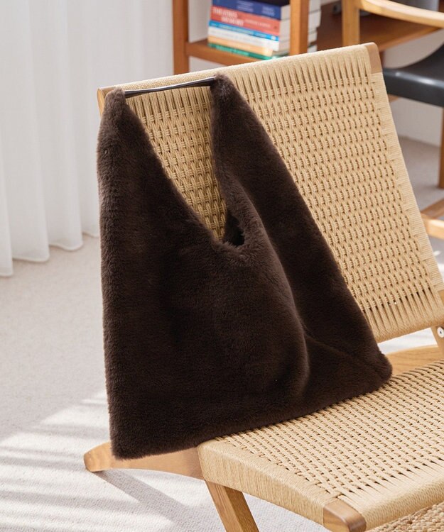 AMERICAN HOLIC フェイクファーバッグ Brown