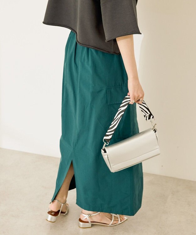 AMERICAN HOLIC ドロストカーゴタイトスカート Blue Green