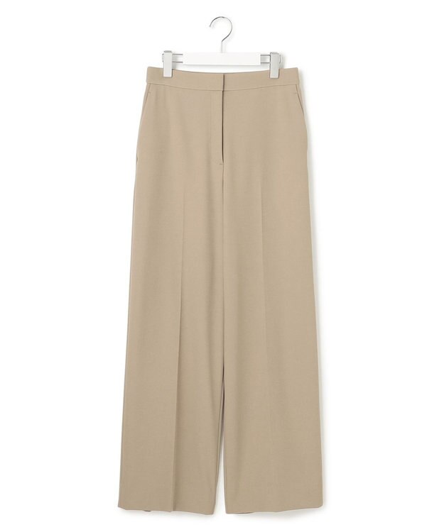 ICB 【洗える】 トリアセボディシェルピーチ ワイドパンツ ライトカーキ系