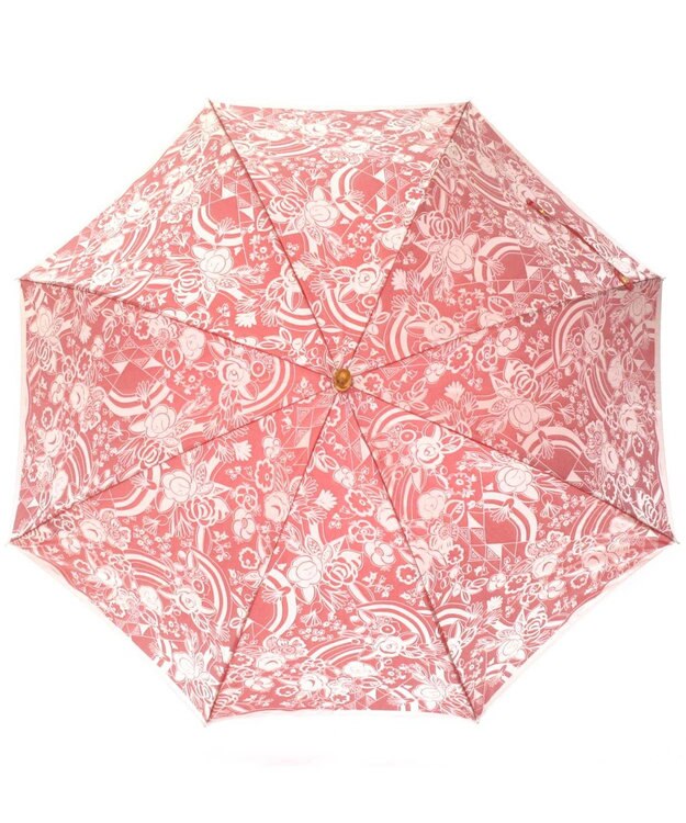 槇田商店 Kirie 更紗 ルージュ 長傘 赤