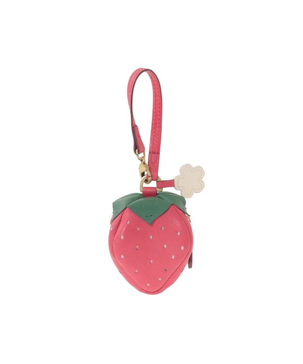 genten フルーツマーケット 立体チャーム「いちご」 アカ